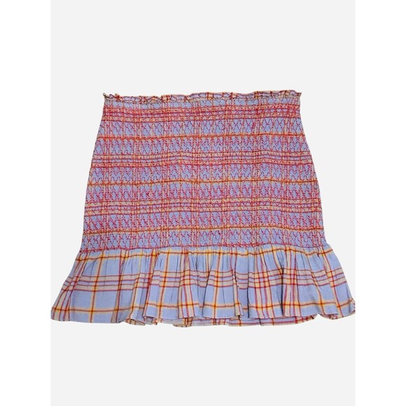 Urban Outfitters Rosemary Linen Smocked Mini Skirt Women's Size Large - Picture 2 of 5